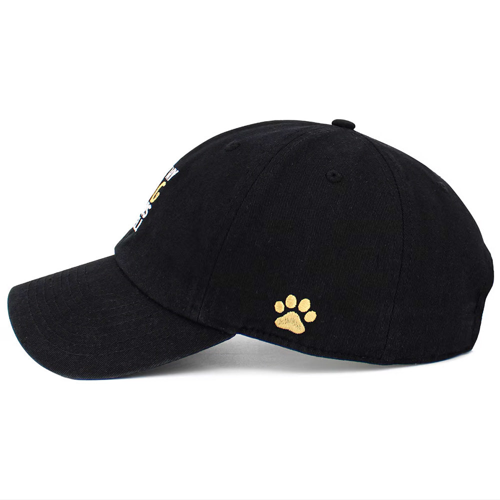 HATEGORY ONLY MY DOG KNOWS ME WELL Message Embroidered Baseball Cap