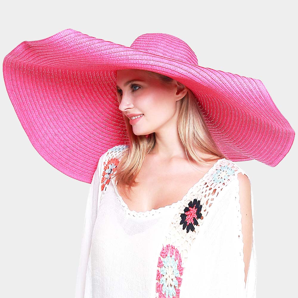 HATEGORY Solid Straw Sun Hat