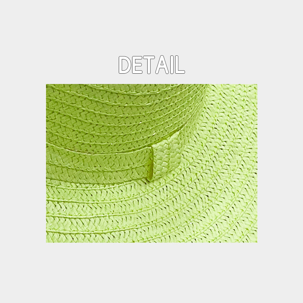 HATEGORY Solid Straw Sun Hat