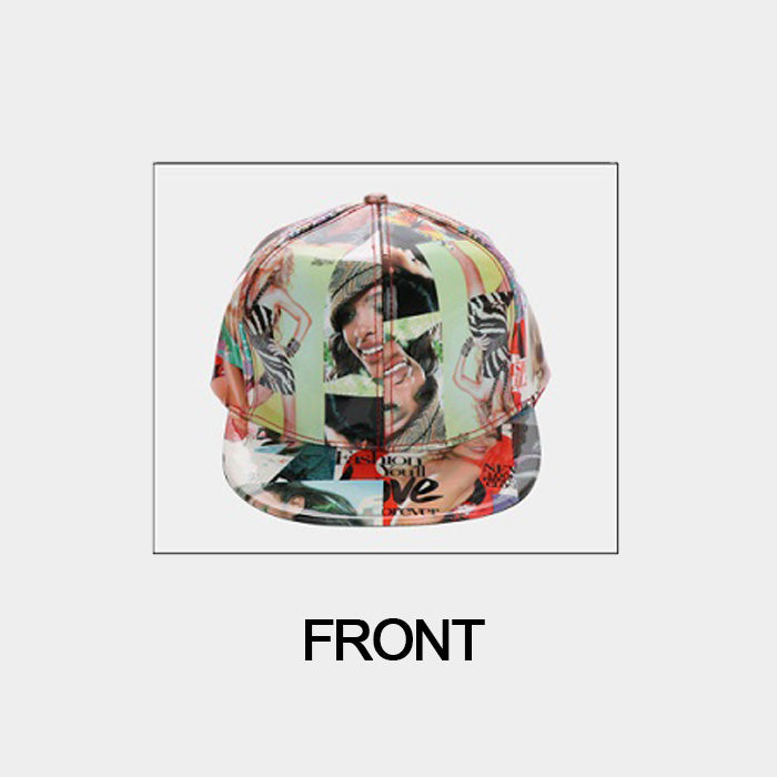 HATEGORY Mixed Magazine Print Patent Baseball Cap