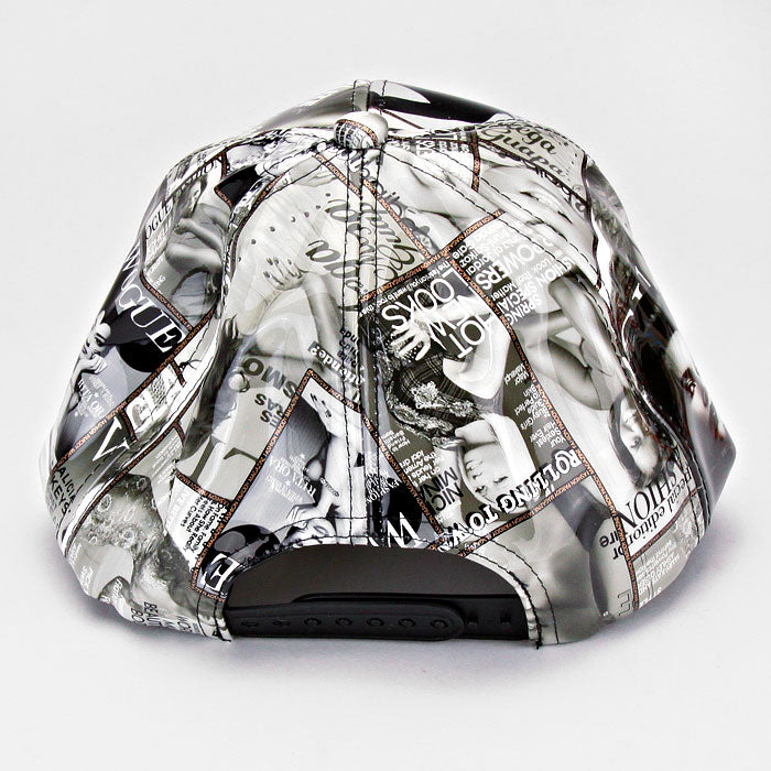 HATEGORY MAGAZINE COLLAGE BLINGED BRIM SNAPBACK CAP