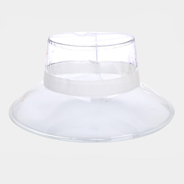 HATEGORY Ribbon Trim Transparent Bucket Hat