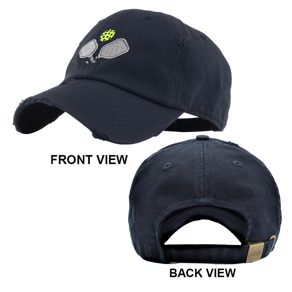 HATEGORY Pickleball Paddle Ball Vintage Baseball Cap