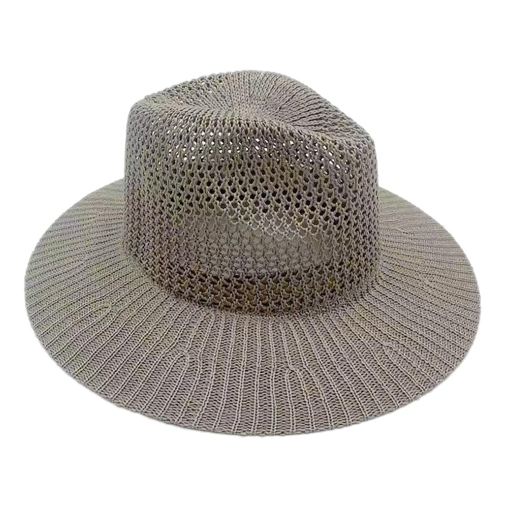 HATEGORY Lurex Metallic Straw Panama Sun Hat