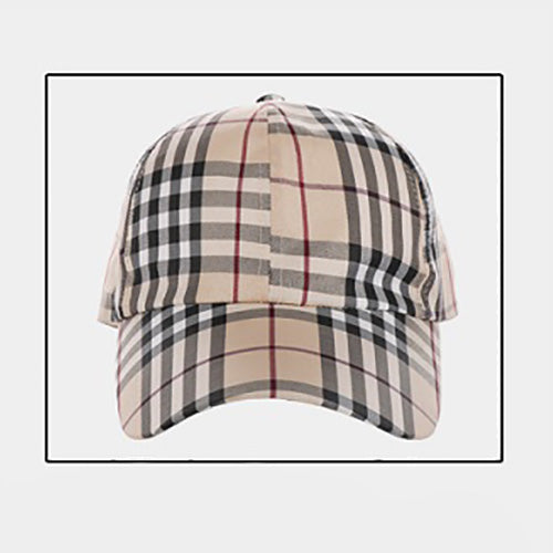 HATEGORY Plaid Check Pattern Cap