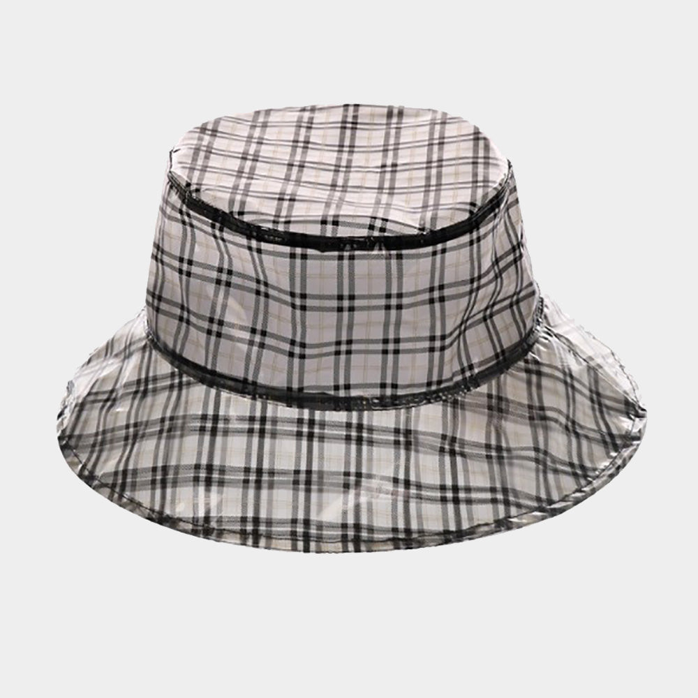 HATEGORY Plaid Check Pattern Bucket Hat