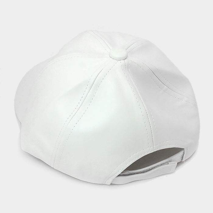 HATEGORY "L♥ve" faux leather baseball cap