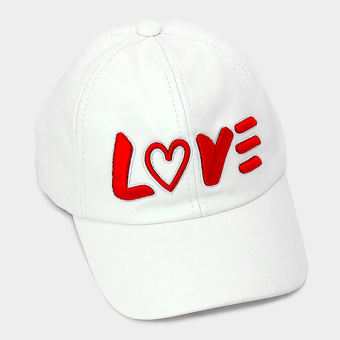 HATEGORY "L♥ve" faux leather baseball cap
