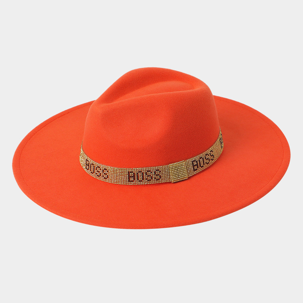 HATEGORY Bling Boss Message Band Panama Hat
