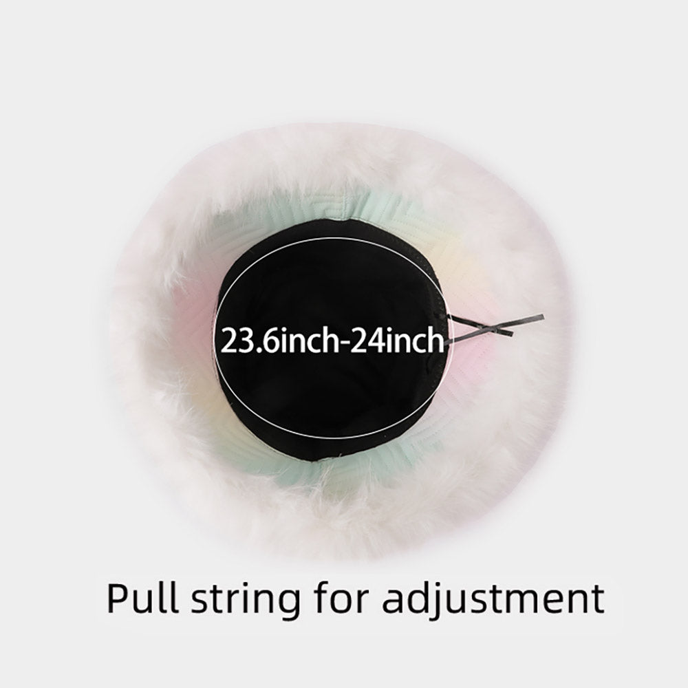 HATEGORY Faux Fur Trimmed Bucket Hat