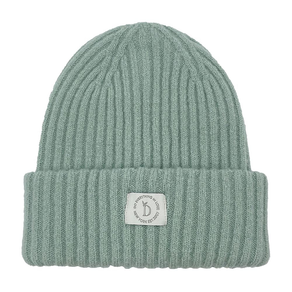 HATEGORY Solid Knitted Beanie Hat