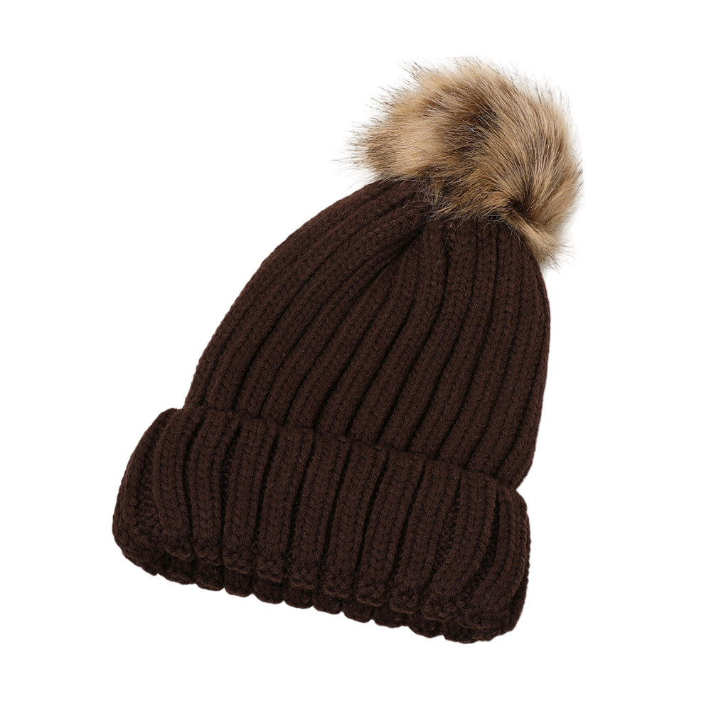 HATEGORY Knit Beanie Hat with Pom Pom