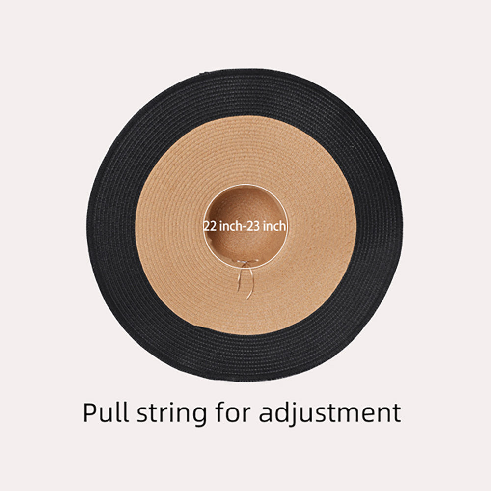 HATEGORY Two Tone Floppy Straw Sun Hat