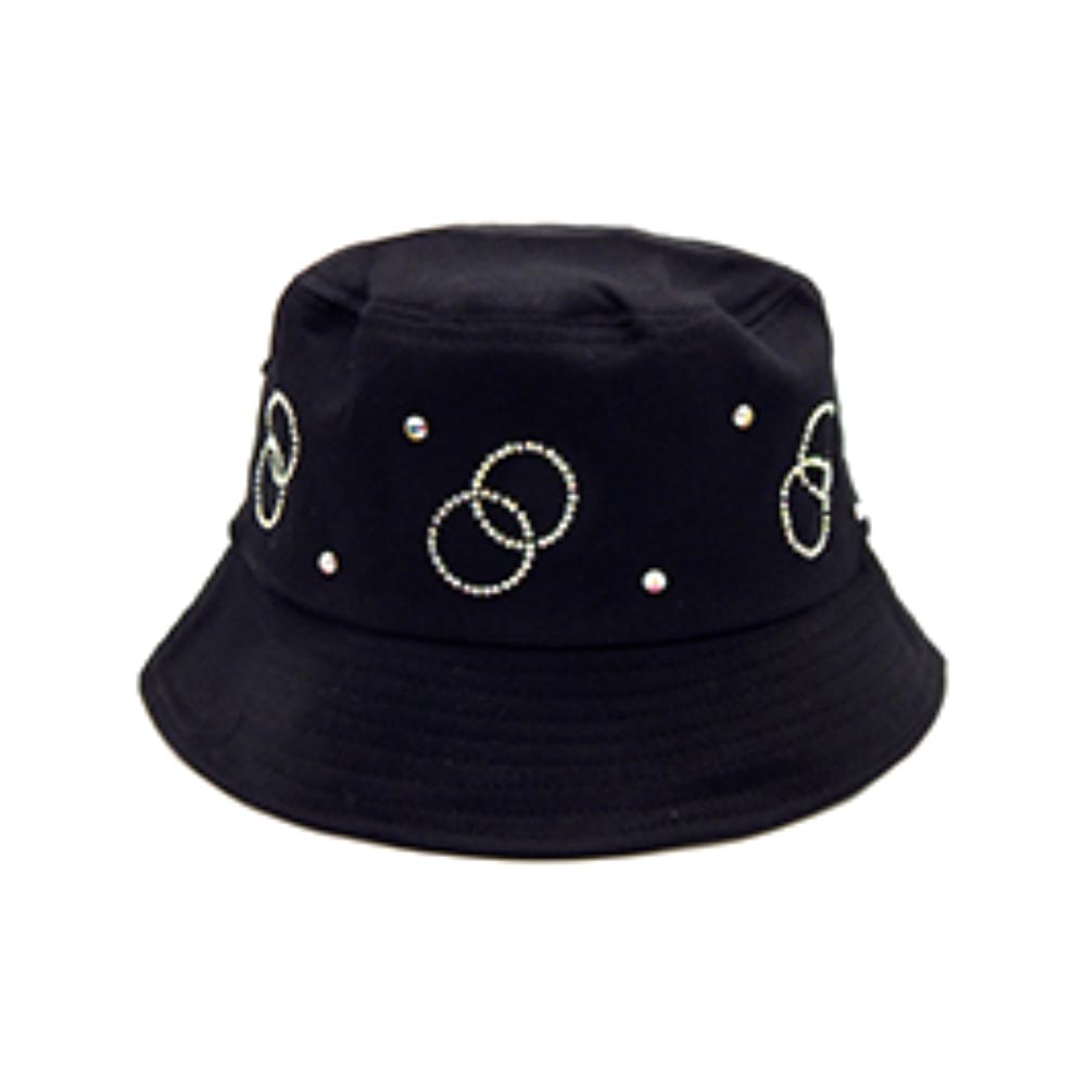 HATEGORY Bling Open Circle Link Bucket Hat