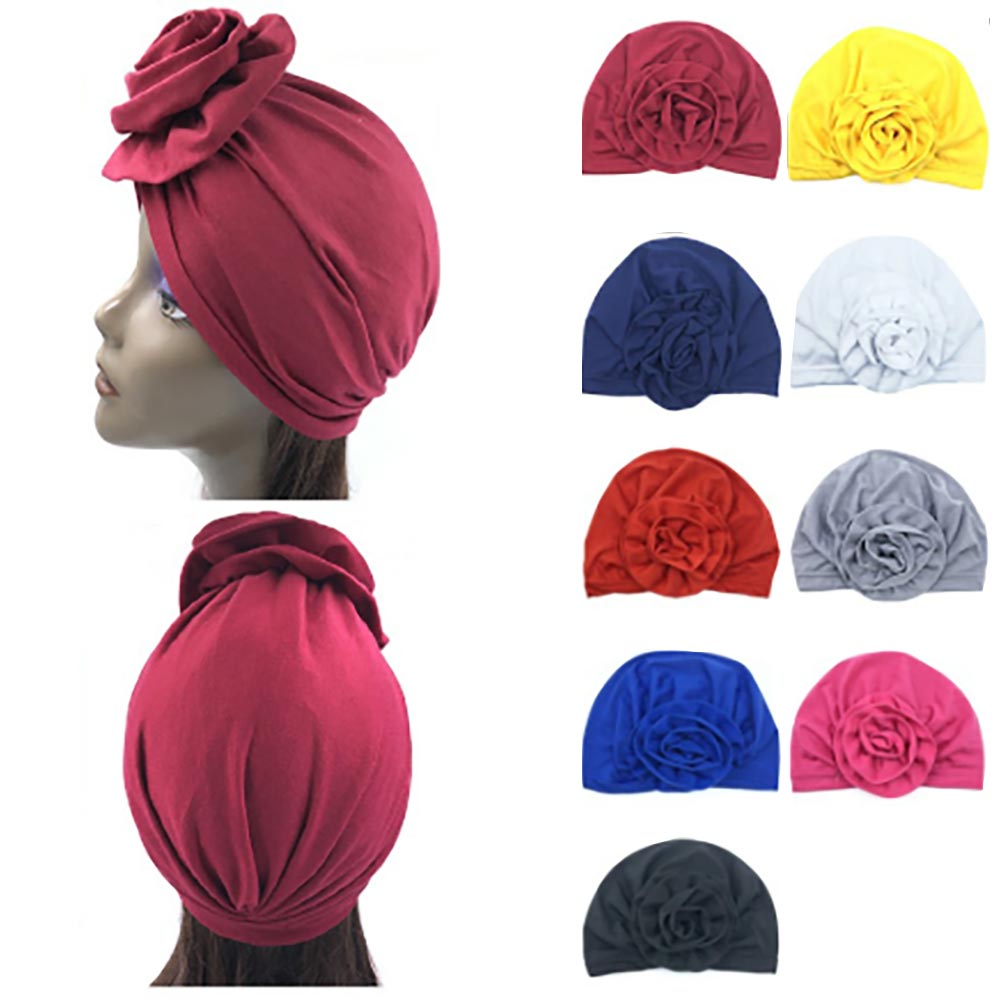 HATEGORY Solid Turban Hat