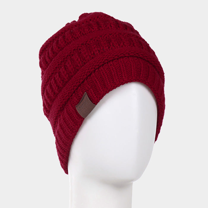 HATEGORY Soft Cable Knit Beanie