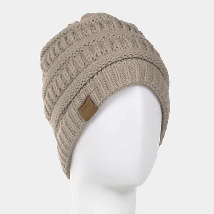 HATEGORY Soft Cable Knit Beanie