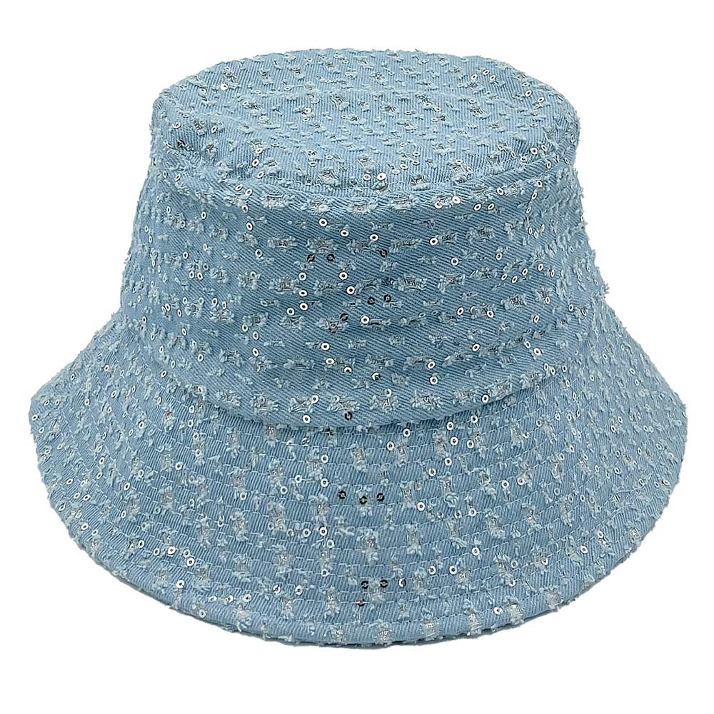 HATEGORY Stone Distressed Denim Bucket Hat