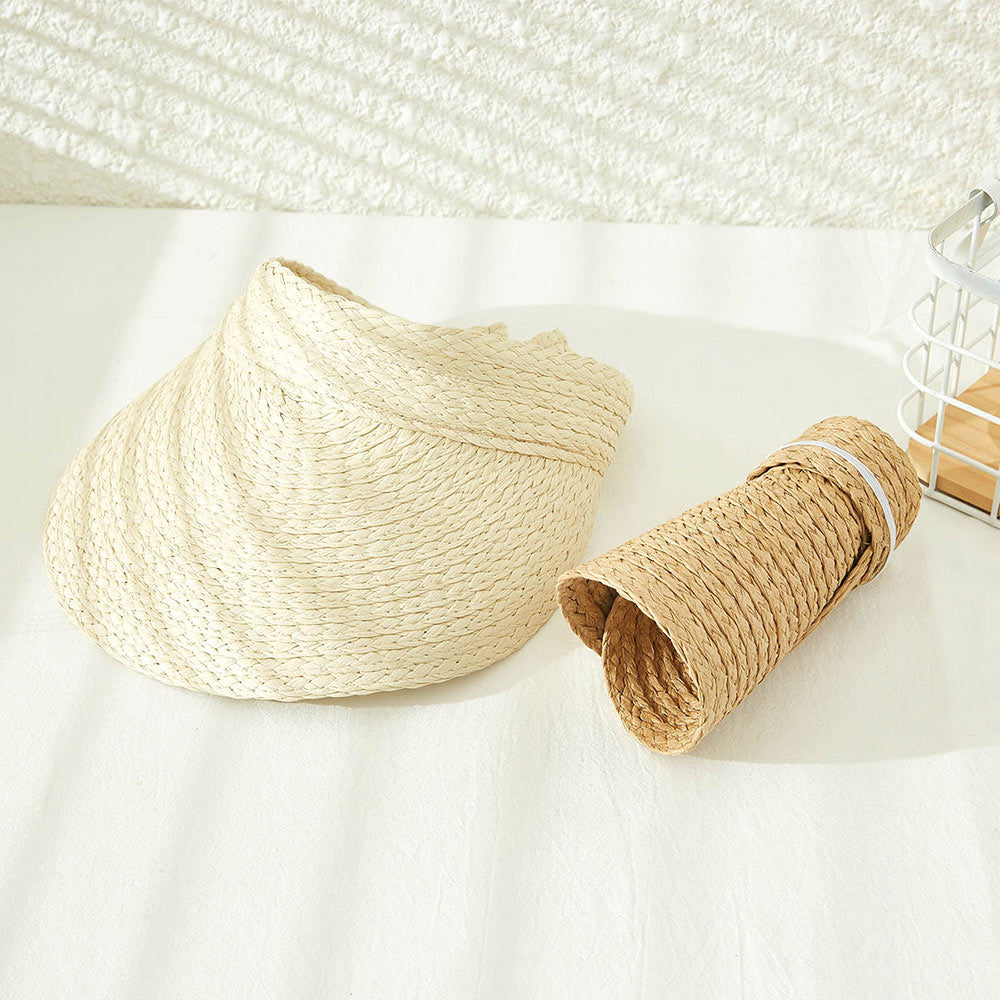 HATEGORY Foldable Straw Visor Sun Hat