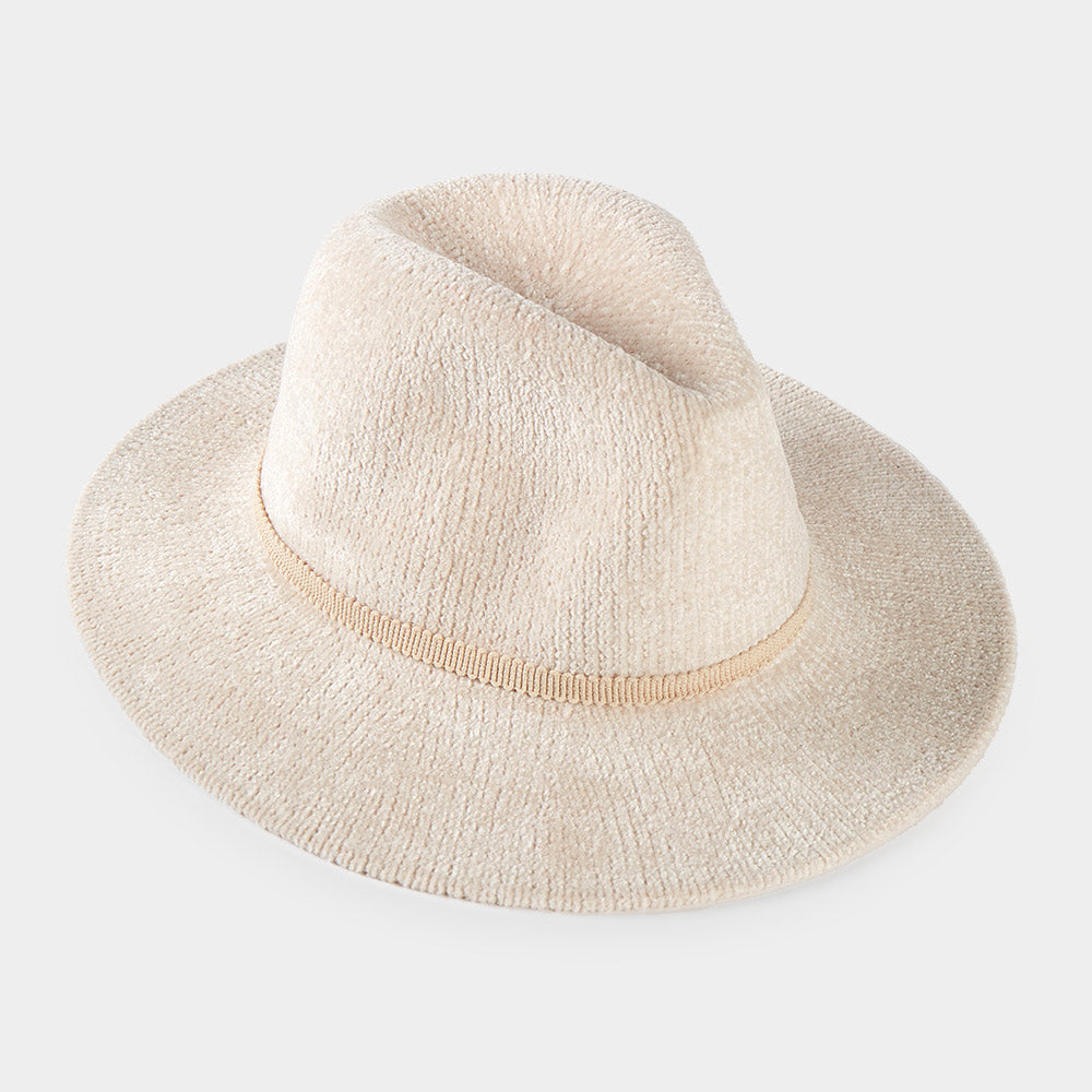 HATEGORY Solid Knit Fedora Hat