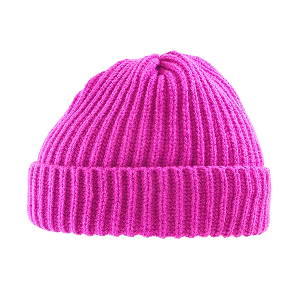 HATEGORY Ribbed Knit Cuffed Beanie Hat