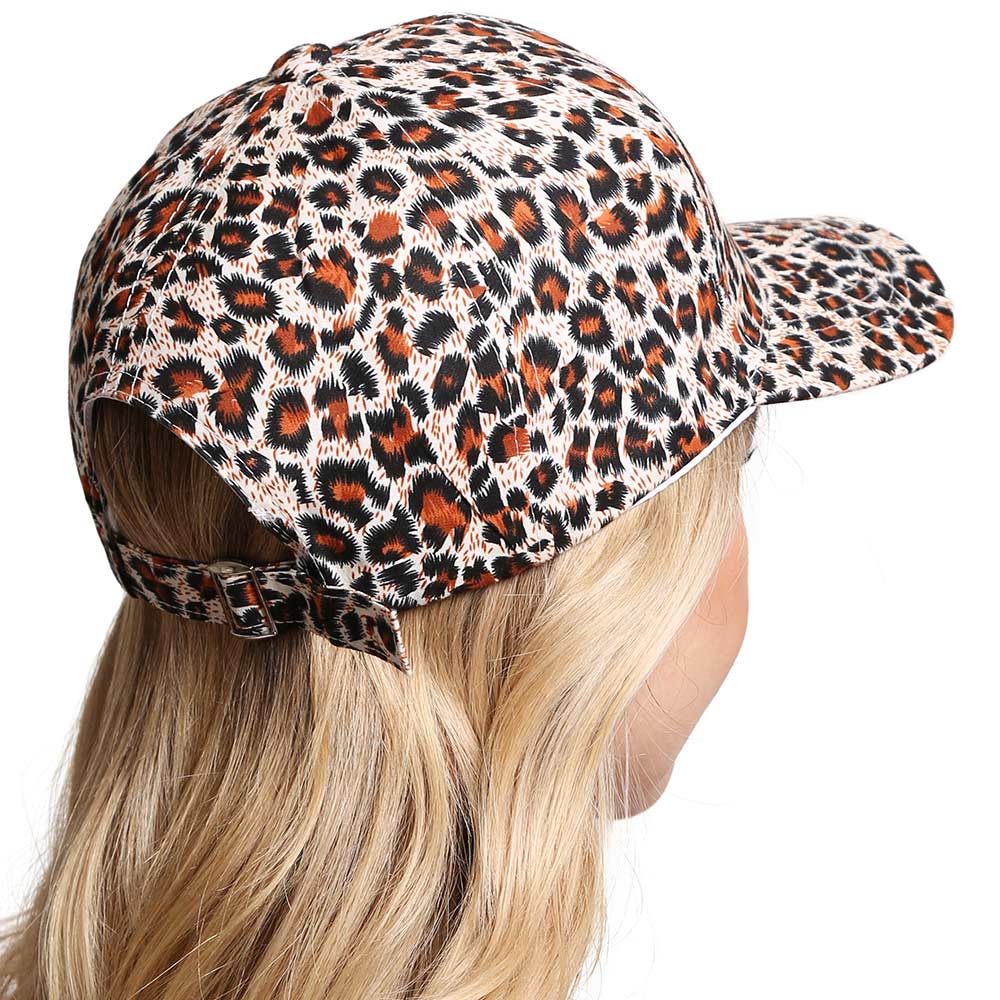 HATEGORY Leopard Patterned Baseball Cap