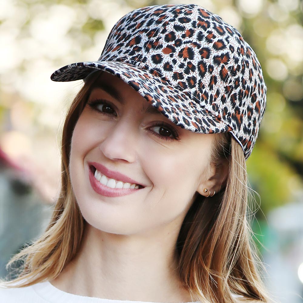 HATEGORY Leopard Patterned Baseball Cap