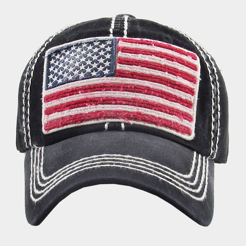 HATEGORY American USA Flag Vintage Baseball Cap