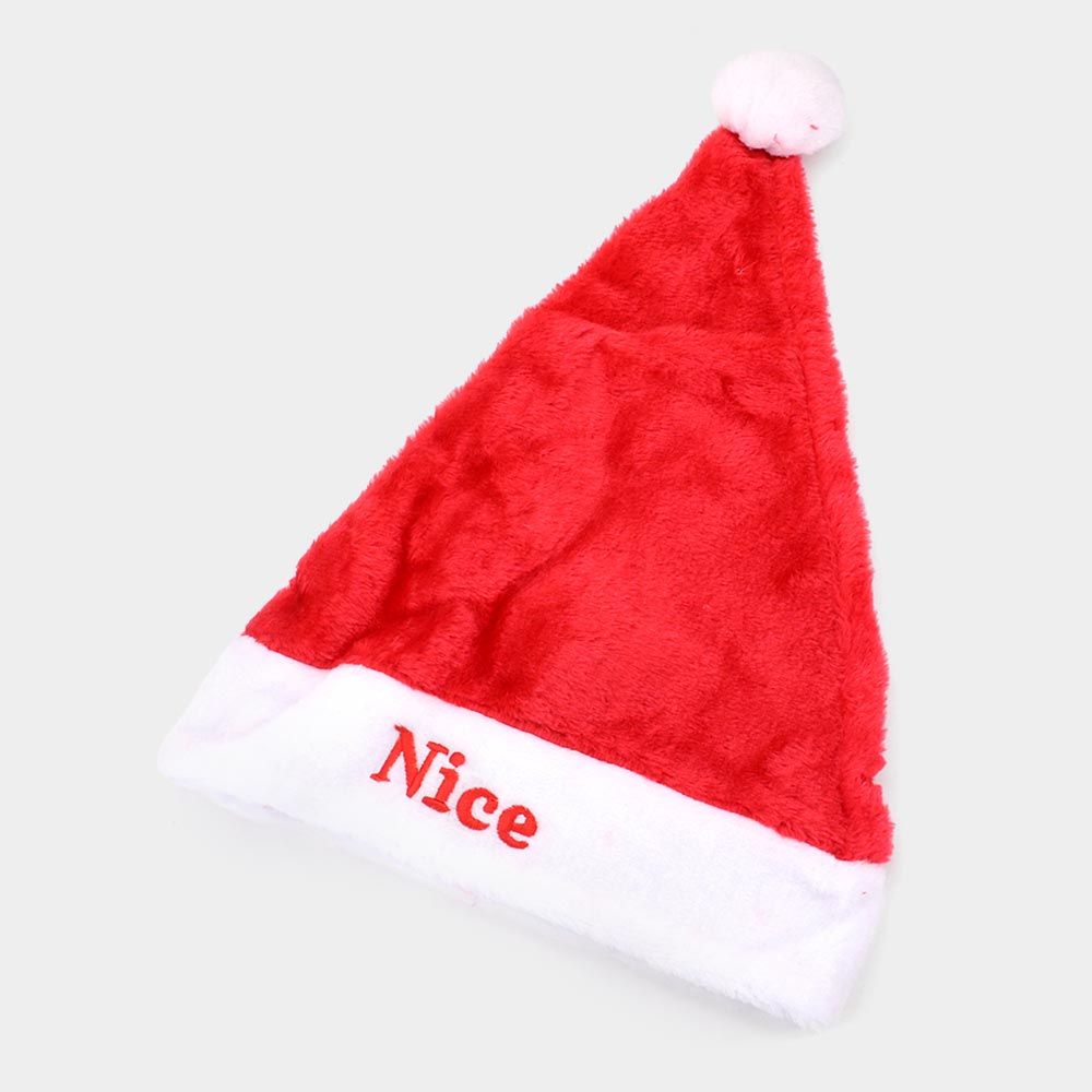 HATEGORY 2PCS - Nice Naughty Message Christmas Santa Hat