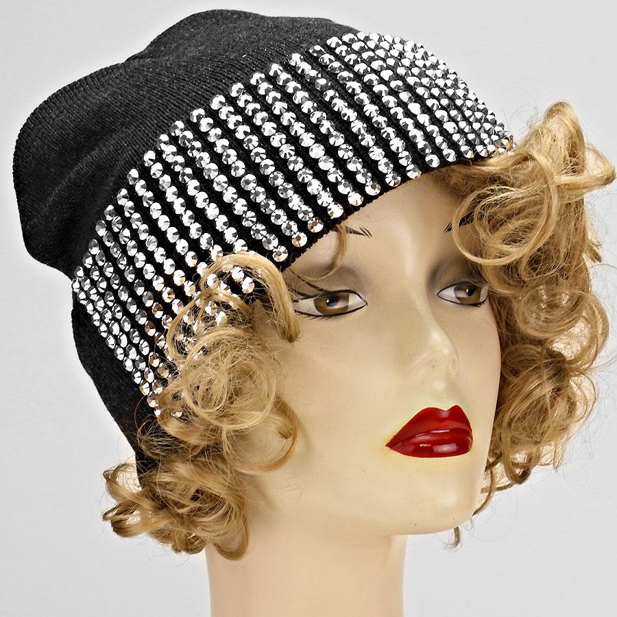 HATEGORY Bling Crystal Detail Beanie