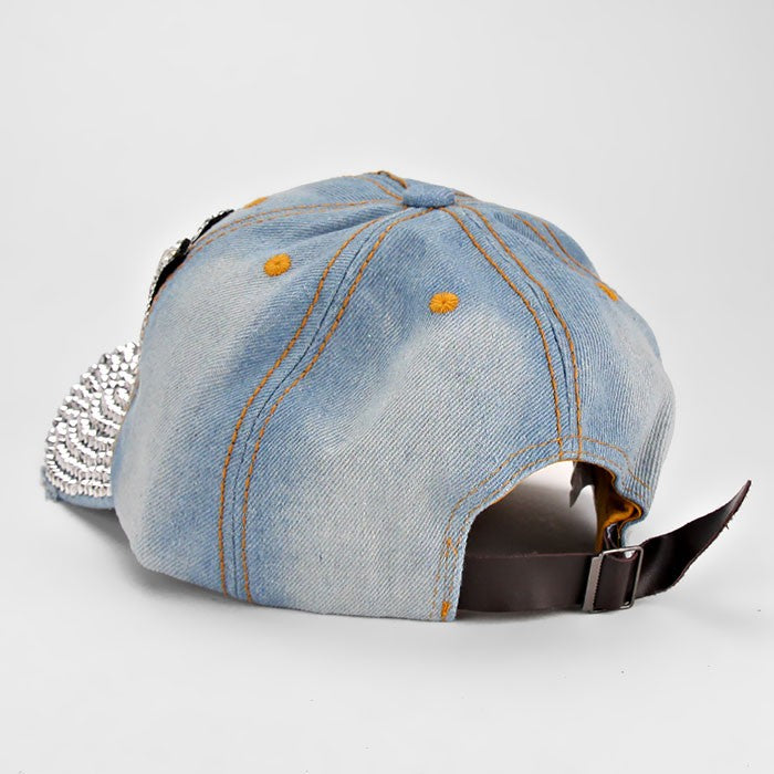 HATEGORY Sexy Blinged Stud Denim Cap