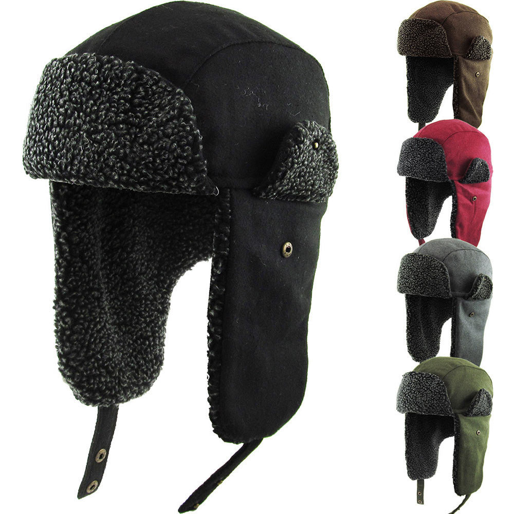HATEGORY Solid Color Trapper Hat