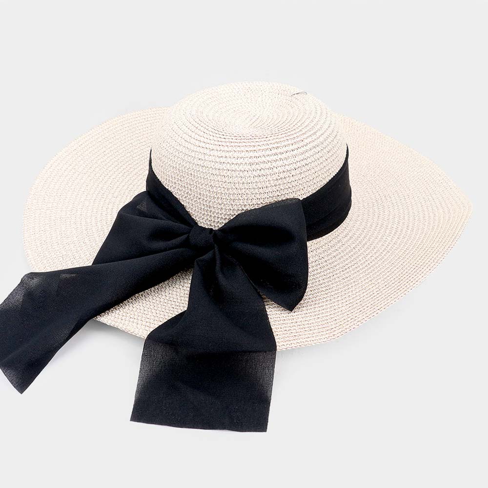 HATEGORY Wide Brim Bow Summer Sun Hat