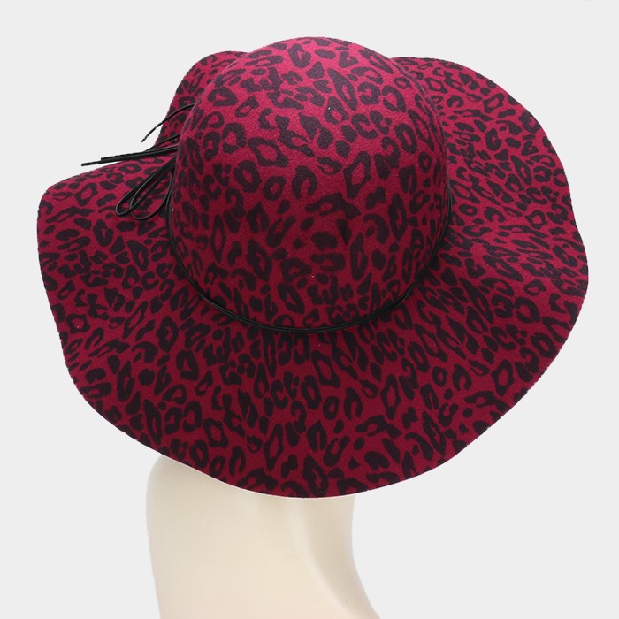 HATEGORY Leopard pattern floppy hat
