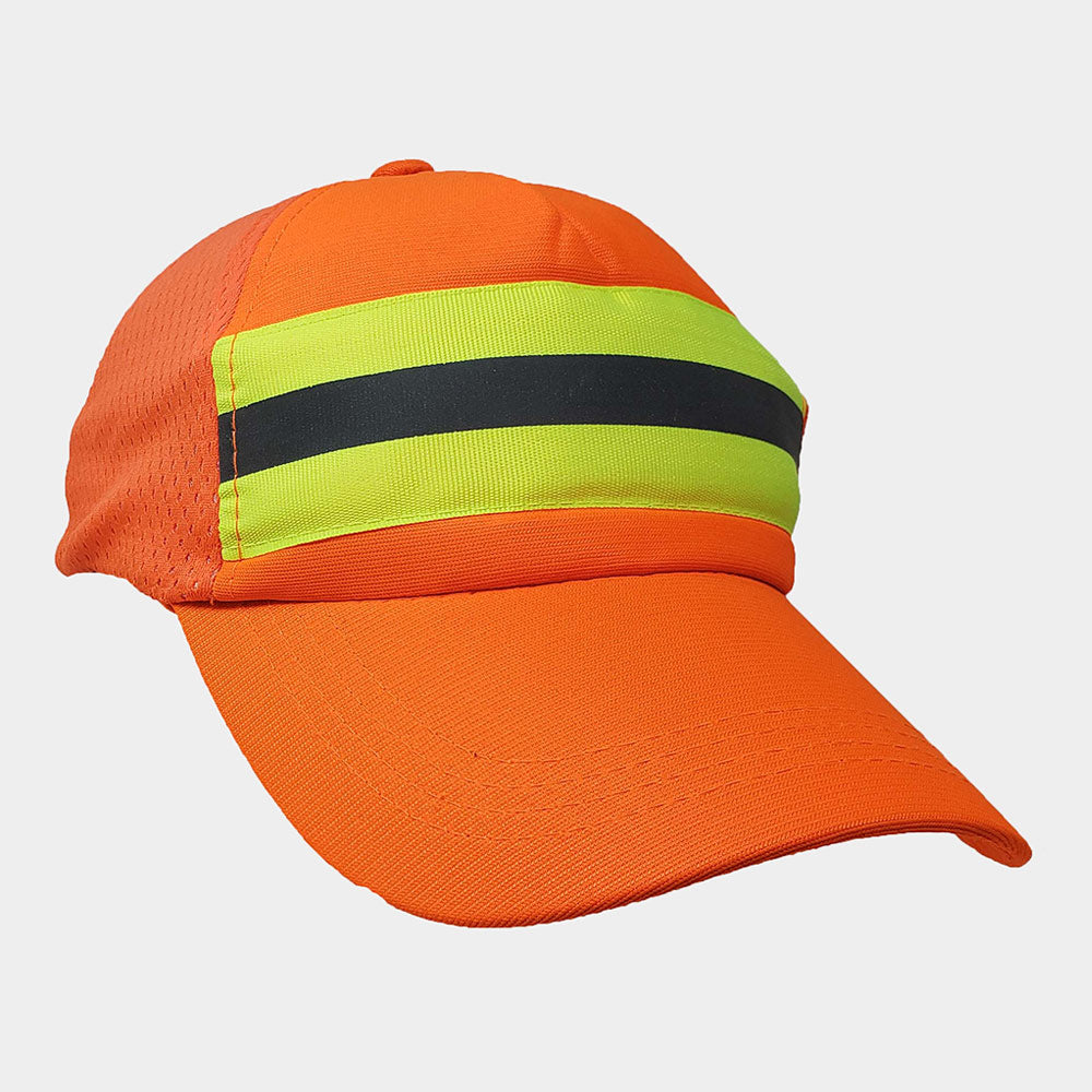 HATEGORY Stripe Pointed Neon Baseball Cap