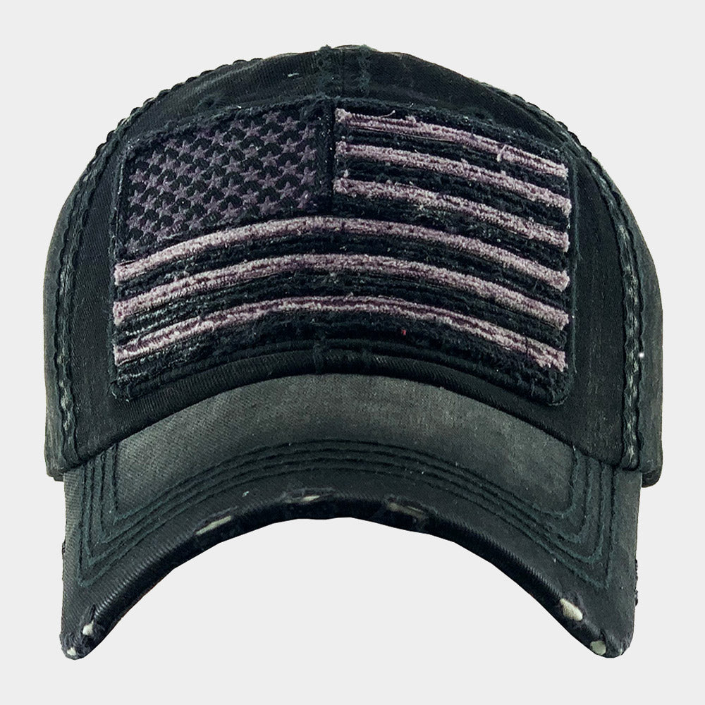 HATEGORY American USA Flag Vintage Baseball Cap