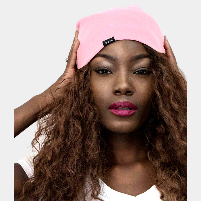 HATEGORY Solid Satin Lined Beanie Hat