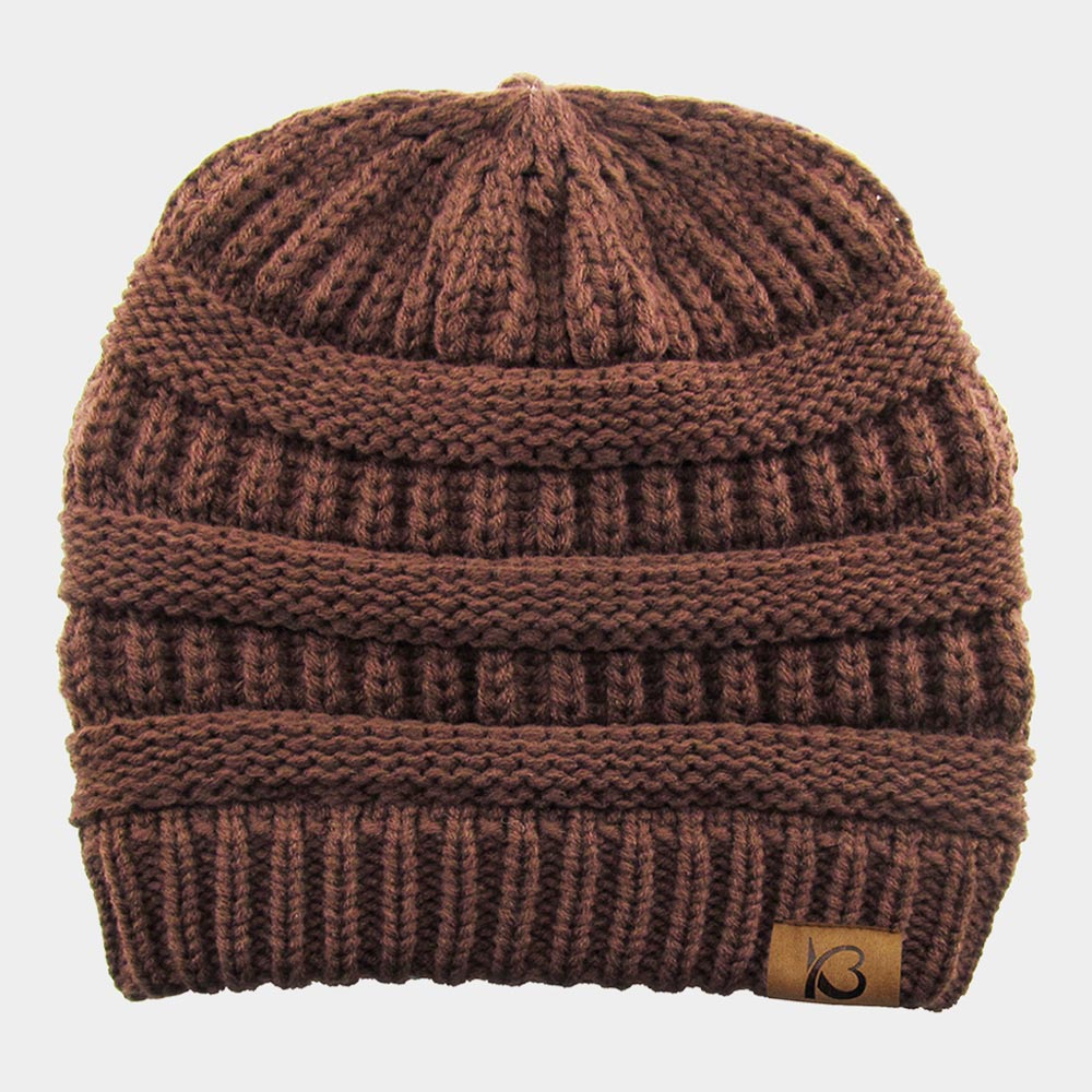 HATEGORY Cable Knit Beanie Hat
