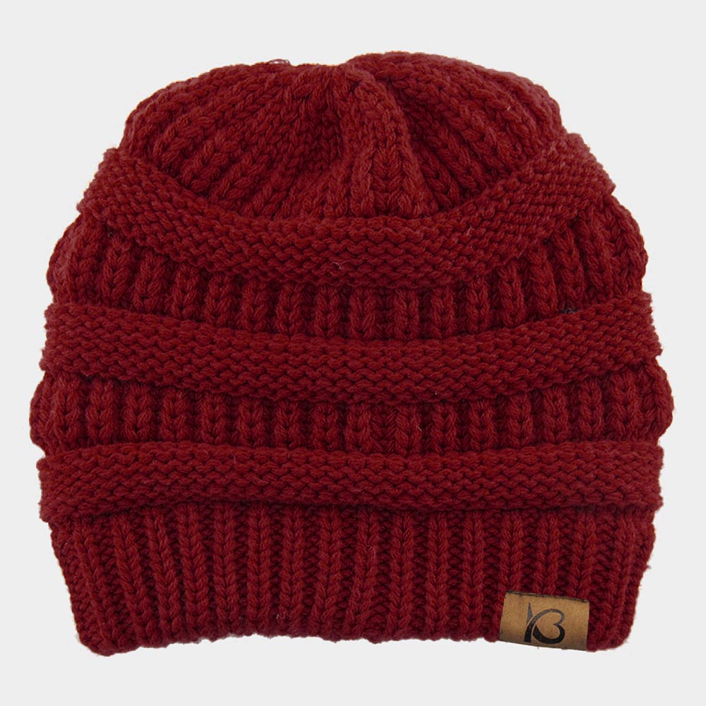 HATEGORY Cable Knit Beanie Hat