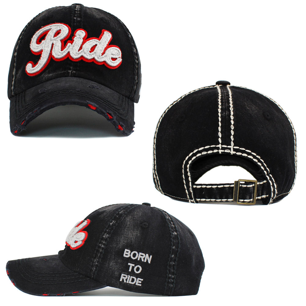 HATEGORY Ride Message Vintage Baseball Cap