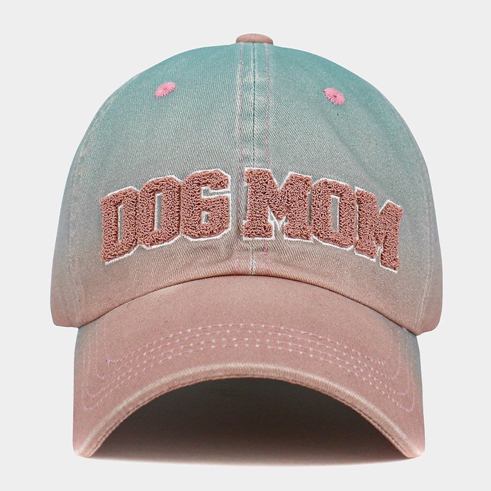 HATEGORY Dog Mom Message Ombre Baseball Cap