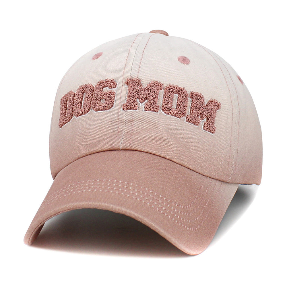 HATEGORY Dog Mom Message Ombre Baseball Cap