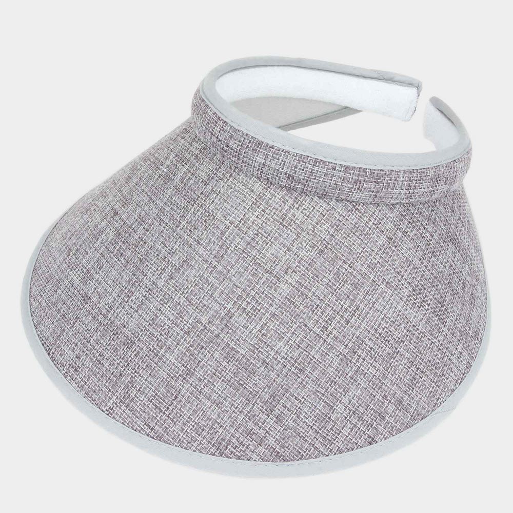HATEGORY Two Tone Woven Visor Sun Hat