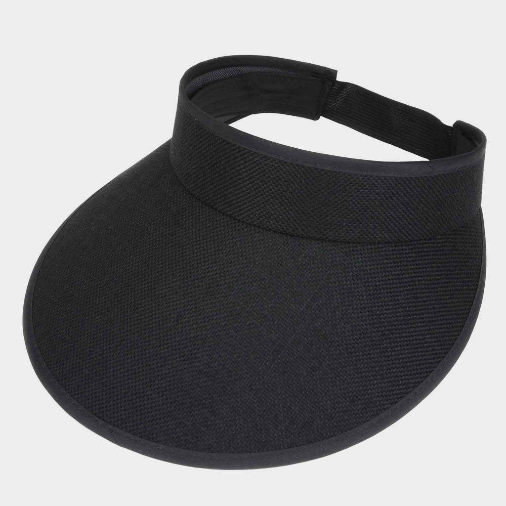 HATEGORY Two Tone Woven Visor Elastic Sun Hat