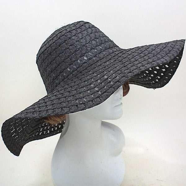 HATEGORY Diamond Weave Paper Sun Hat