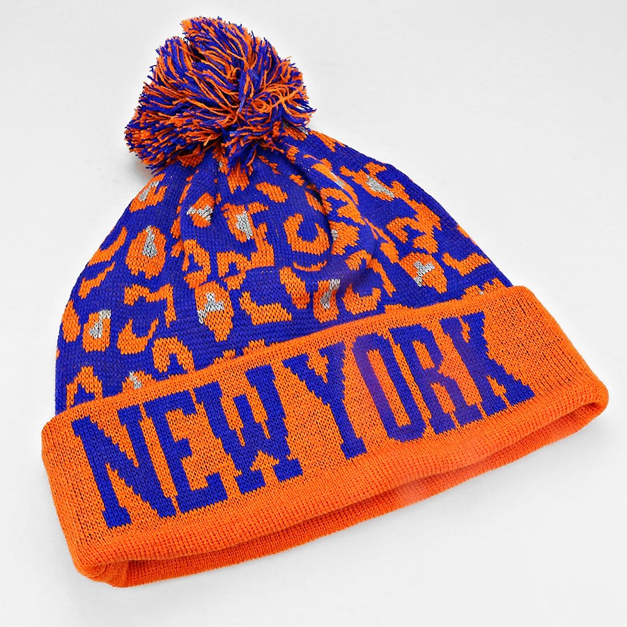 HATEGORY "NeW York" Acrylic Pom Beanie