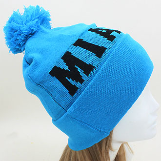 HATEGORY "Miami" Acrylic Pom Beanie