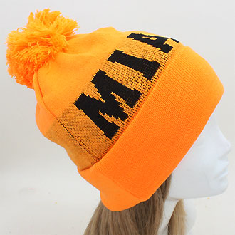 HATEGORY "Miami" Acrylic Pom Beanie