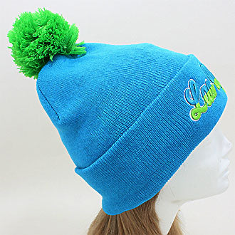 HATEGORY "Las Vegas" Embroidered Acrylic Pom Beanie