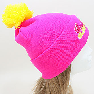 HATEGORY "Las Vegas" Embroidered Acrylic Pom Beanie